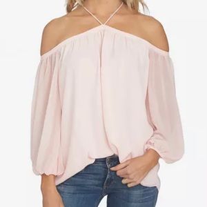 1 State pink blouse
